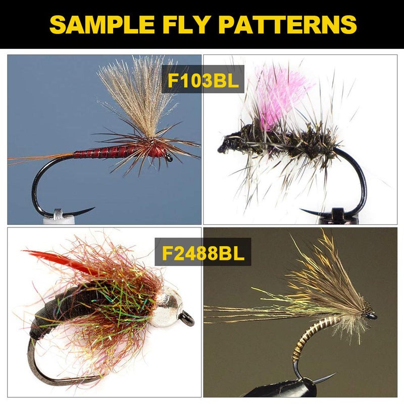 XFISHMAN Barbless-Fly-Hooks-for-Fly-Tying BL Czech Nymph/Scud Flies Hook Dry Wet Curved Competition Fishing Trout Hooks 10# ~16# Assortment Pack of 240 Hooks with Box - Image 5